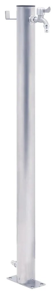 kerek rozsdamentes acél kerti oszlop típusú vízcsap 40 cm