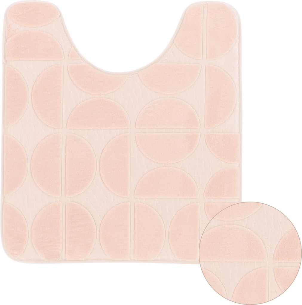 Fürdőszobaszőnyeg Wc-szőnyeg 45x50 cm mikroszálas Puha Alátét rózsaszín