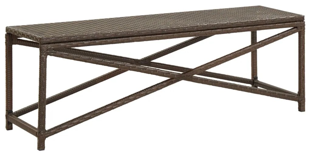 vidaXL barna polyrattan kerti pad 120 cm