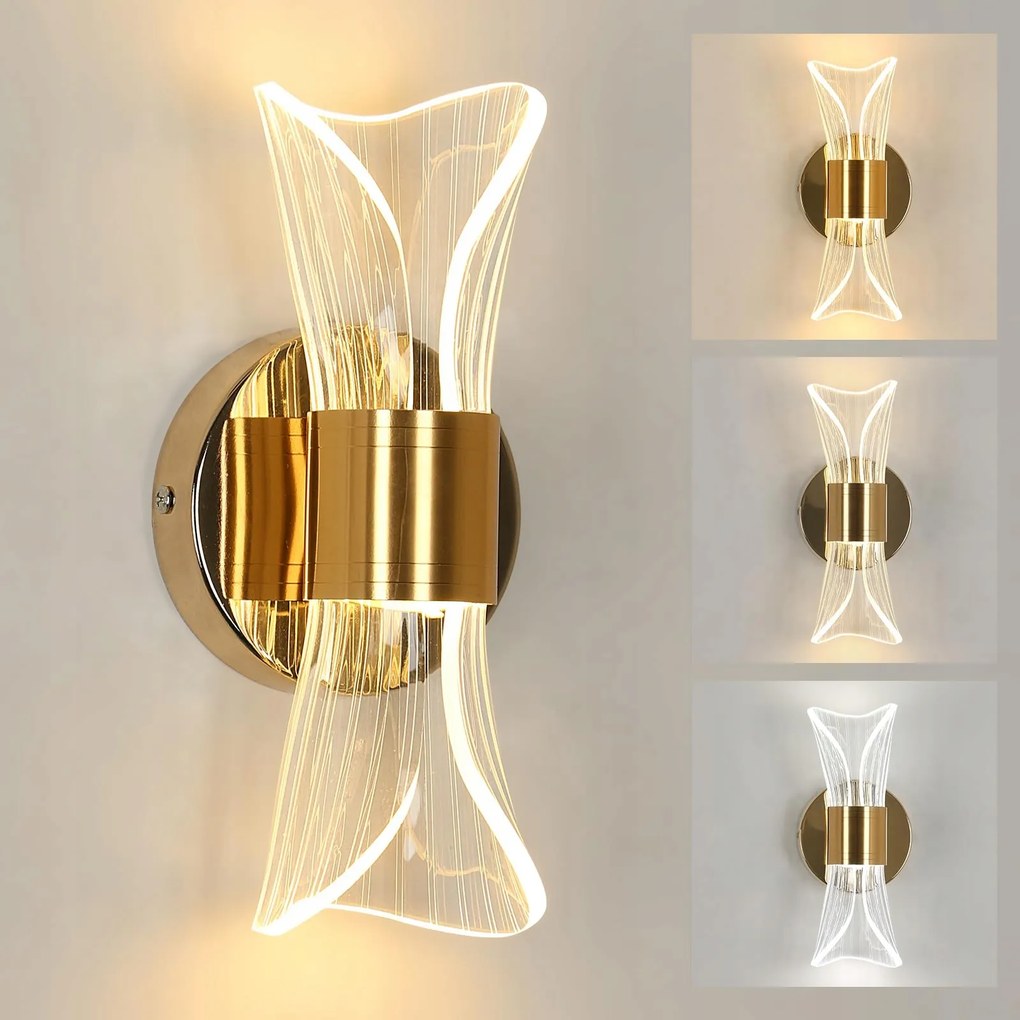 Led Fali Lámpa Modern Akril Állítható Fényerő