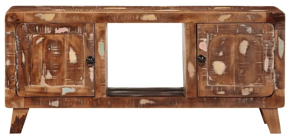 tömör újrahasznosított fa TV-szekrény 105x46x32 cm
