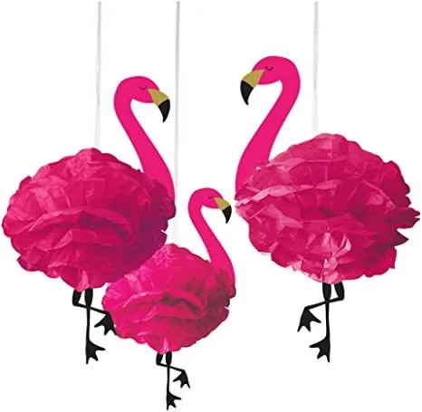 Flamingó Függő dekoráció 3 db-os