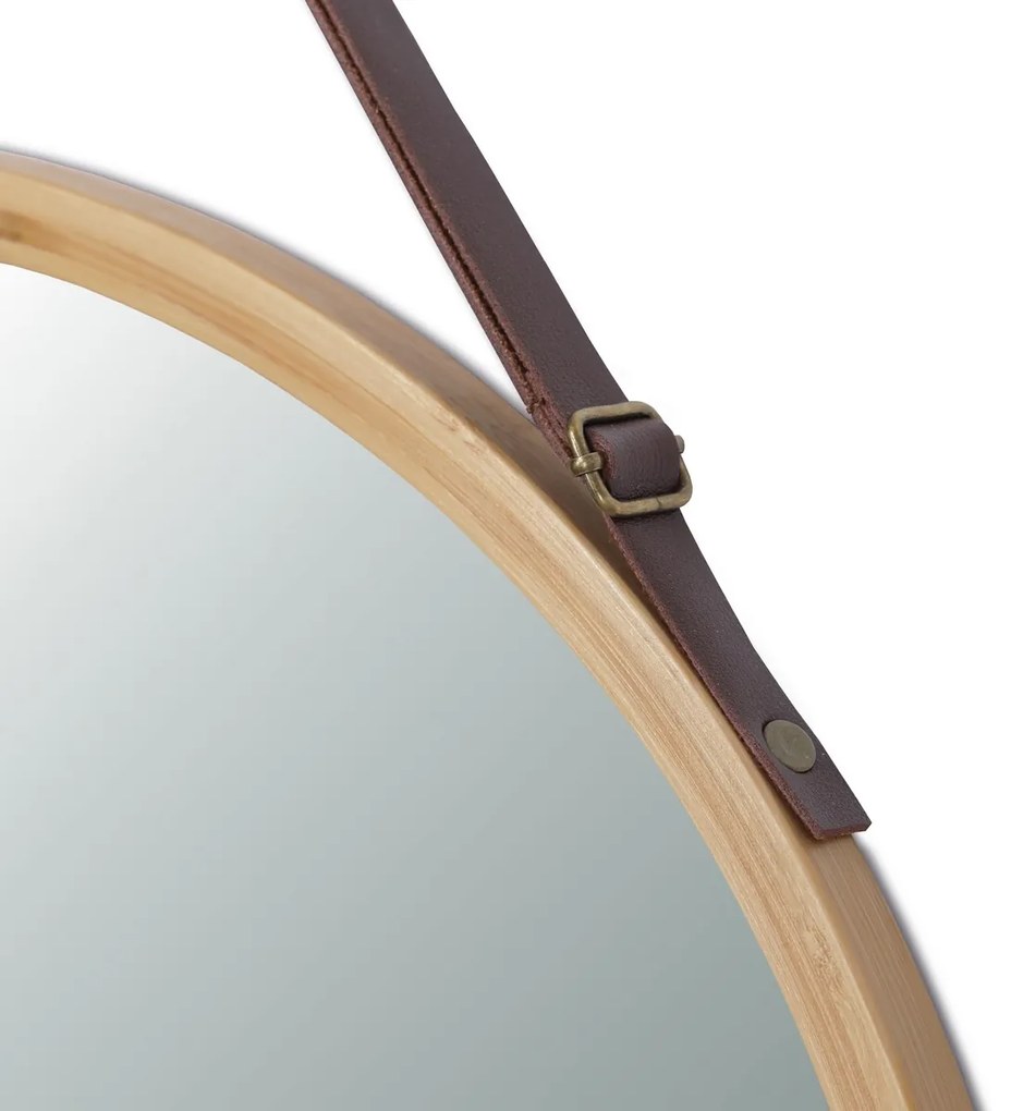 Fali tükör B053 NAT, bambusz