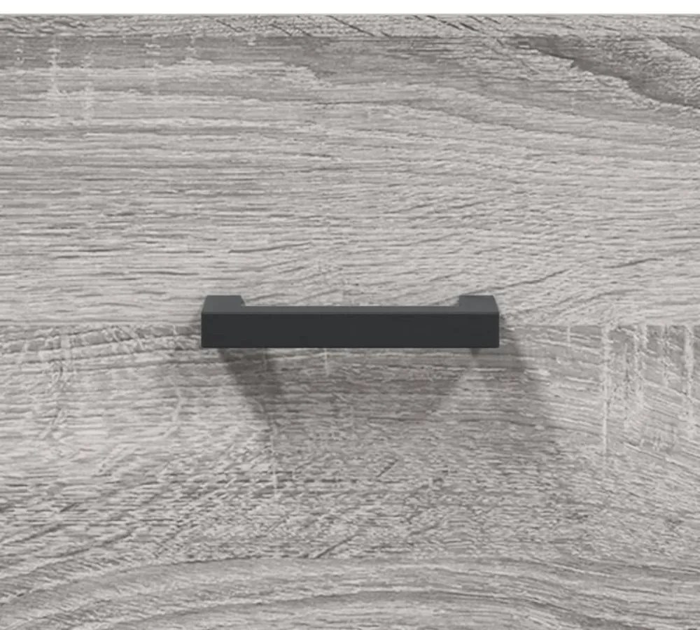 szürke sonoma színű szerelt fa faliszekrény 80 x 36,5 x 35 cm