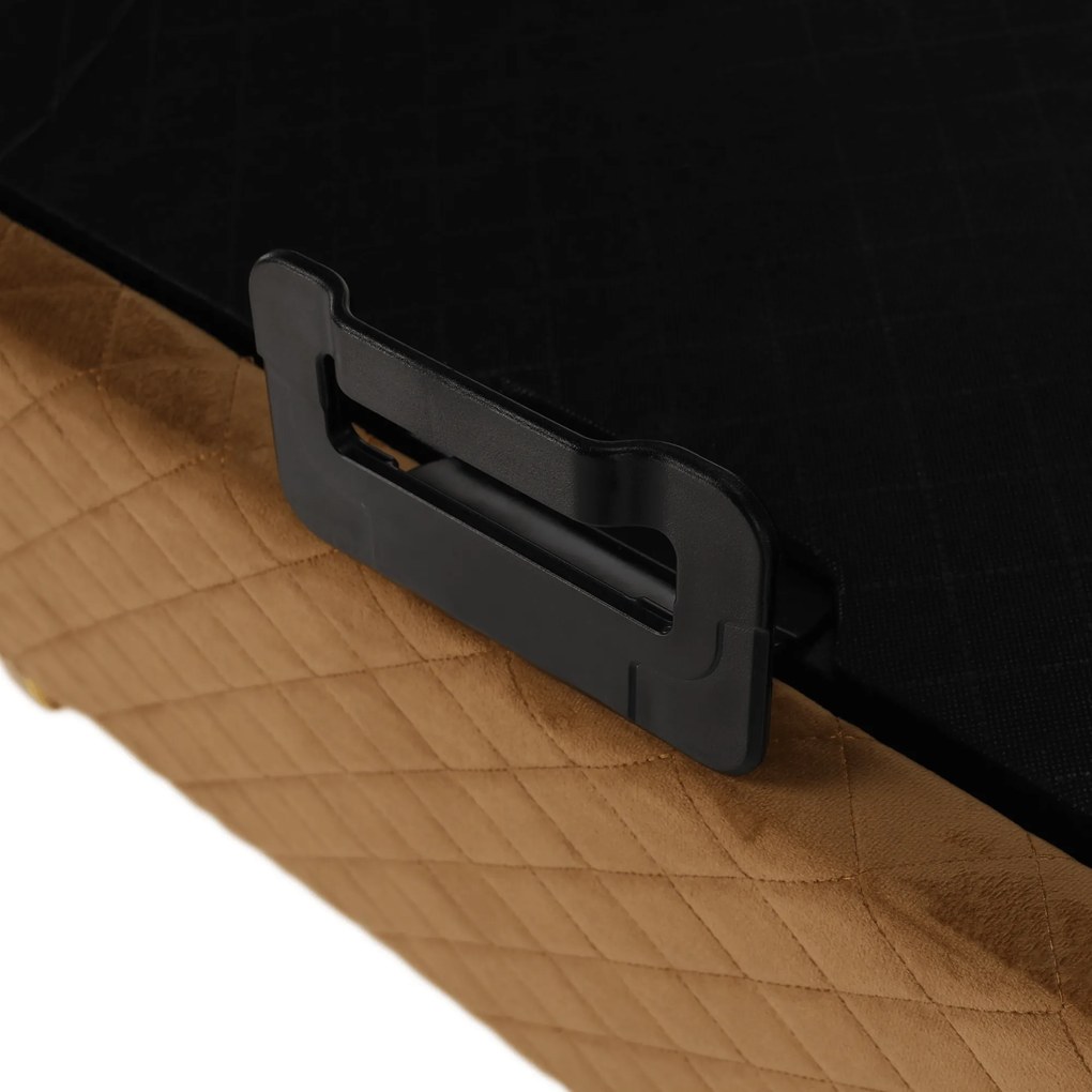 Boxspring ágy 160x200, világosbarna, GOLDBIA
