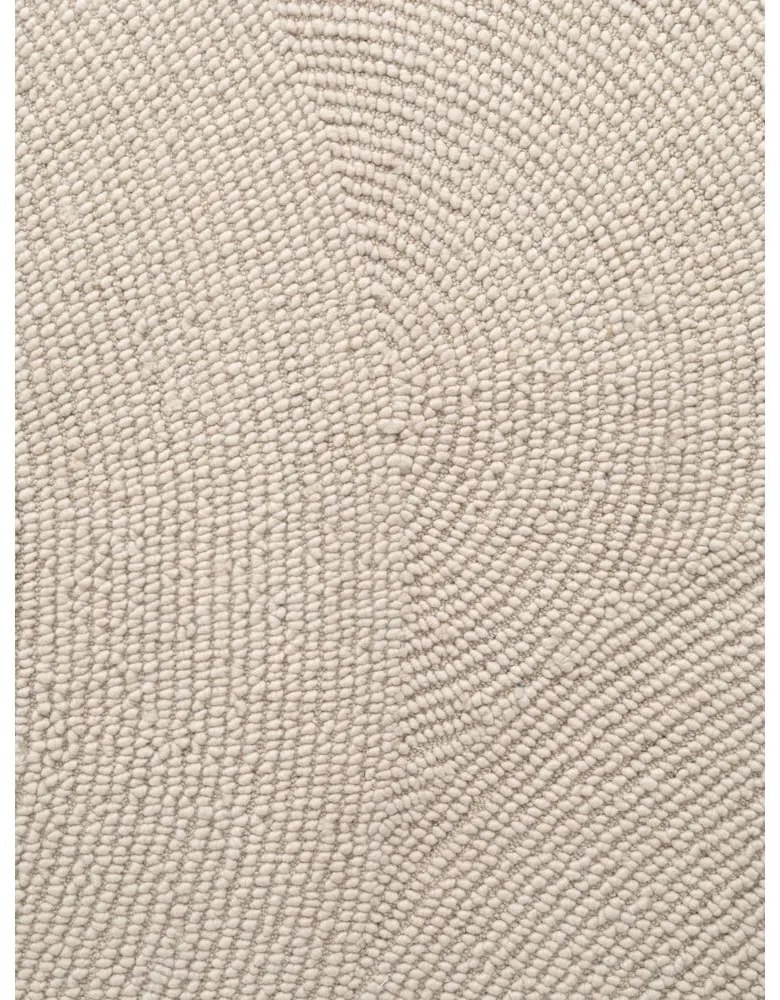 Világos natúr színű kézi szövésű gyapjú futószőnyeg 80x300 cm Calmio – Hanse Home