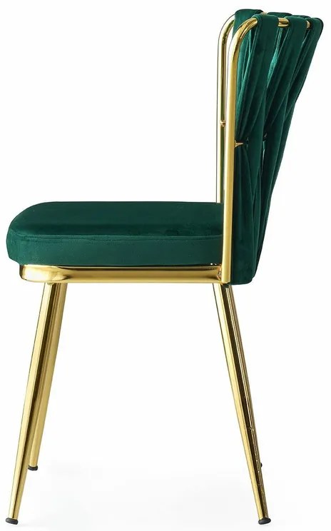 Kusakli Green and Gold étkezőszék szett, 4 db, 4 db