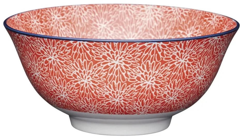 Floral piros kerámia tál, ø 16 cm - Kitchen Craft