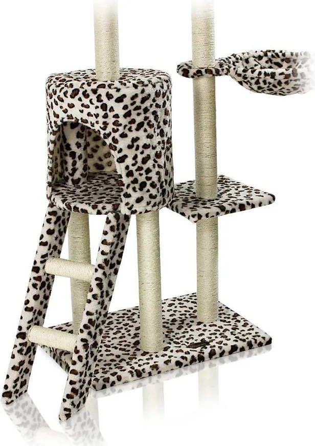 Kaparófa macskáknak Hawaj 138 cm leopárd minta