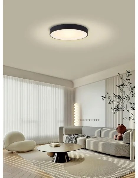 Immax NEO 07202L-LED Dimmelhető mennyezeti lámpa RONDATE 53W/230V fekete Tuya + távirányító