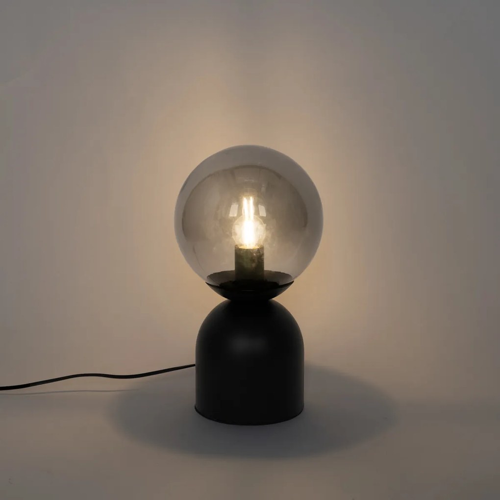 Hotel Chic asztali lámpa fekete füstüveggel - Pallon Trend