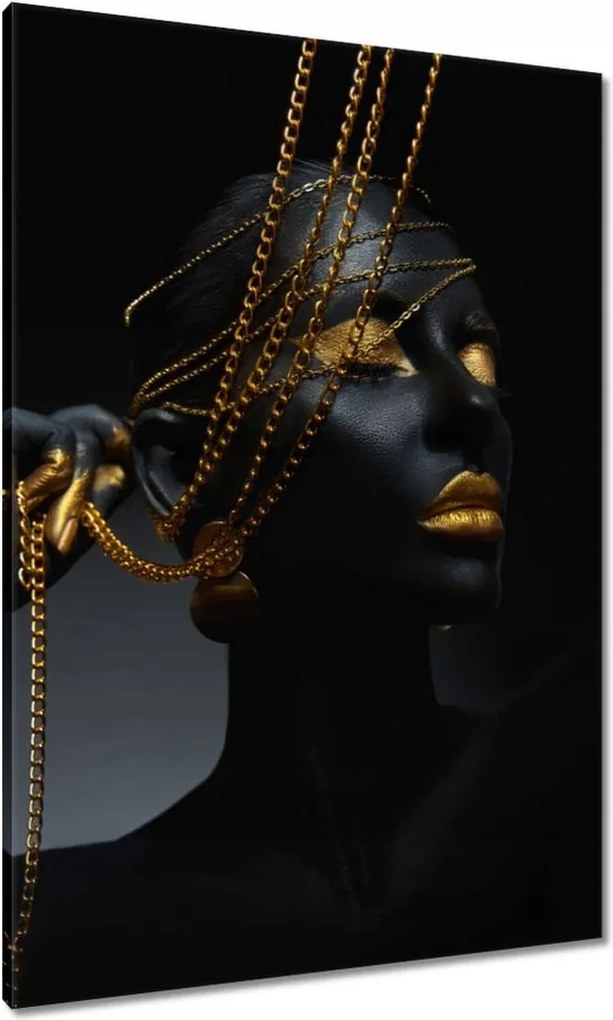 Vászonkép 70x100 Arany ékszerek a kézben