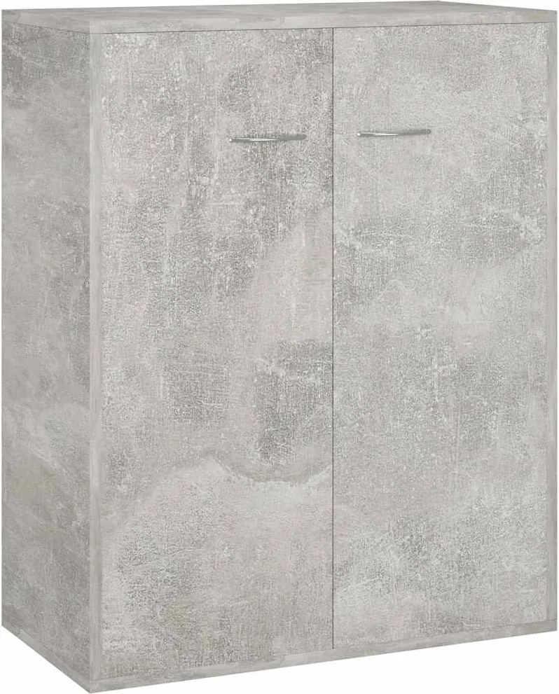 vidaXL betonszürke szerelt fa tálalószekrény 60 x 30 x 75 cm