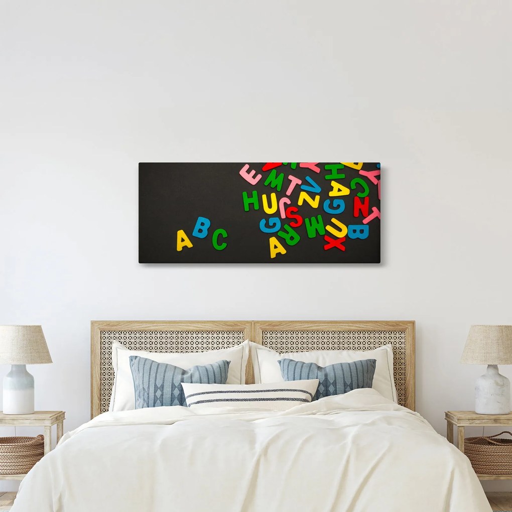 Kép - színes betűk (120x50 cm)