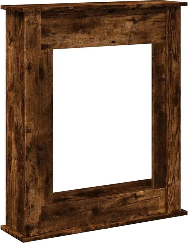 vidaXL füstös tölgy színű szerelt fa kandallóburkolat 75 x 20 x 87,5cm
