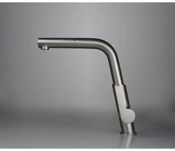 Deante BQS_D73M - SILIA konyhai csaptelep kihúzható zuhanyfejjel, titánszínű