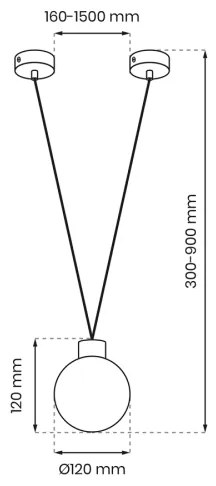 Csillár zsinóron CAPRI 1xG9/7W/230V