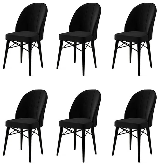 Ritim Black étkezőszék szett, 6 db