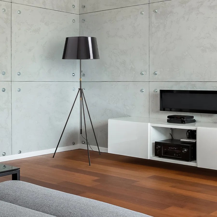 RENDL LUTON/RIDICK stojanová lesklá černá zlatá fólie/černá/kov 230V LED E27 15W