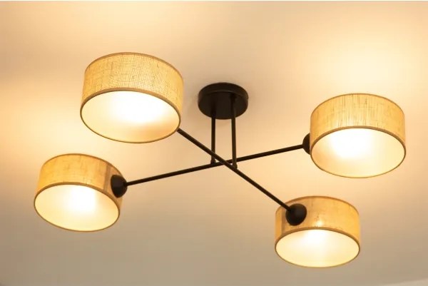 Brilagi - Felületre szerelhető csillár VIRGO 4xE14/40W/230V bézs/fekete
