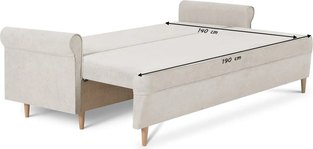 ELI Háromszemélyes kinyitható kanapé Piros