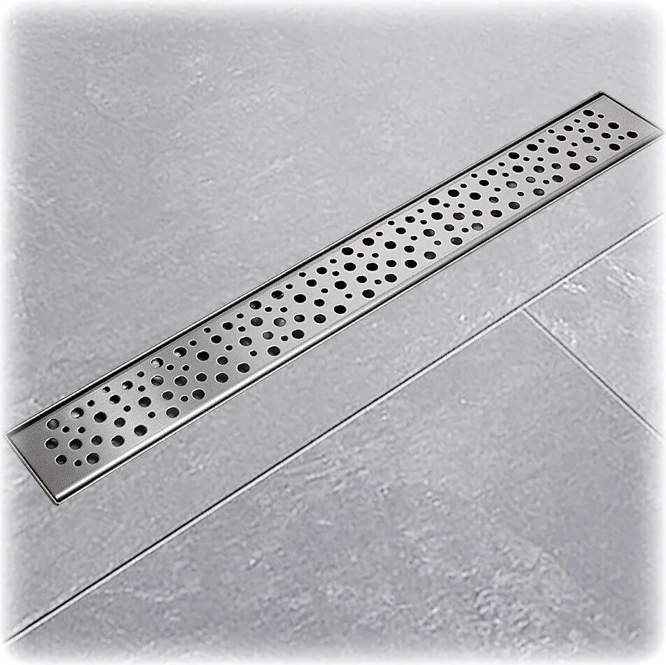 Tropfen 120cm-es lineáris lefolyó alacsony padlószifonnal, rozsdamentes acél