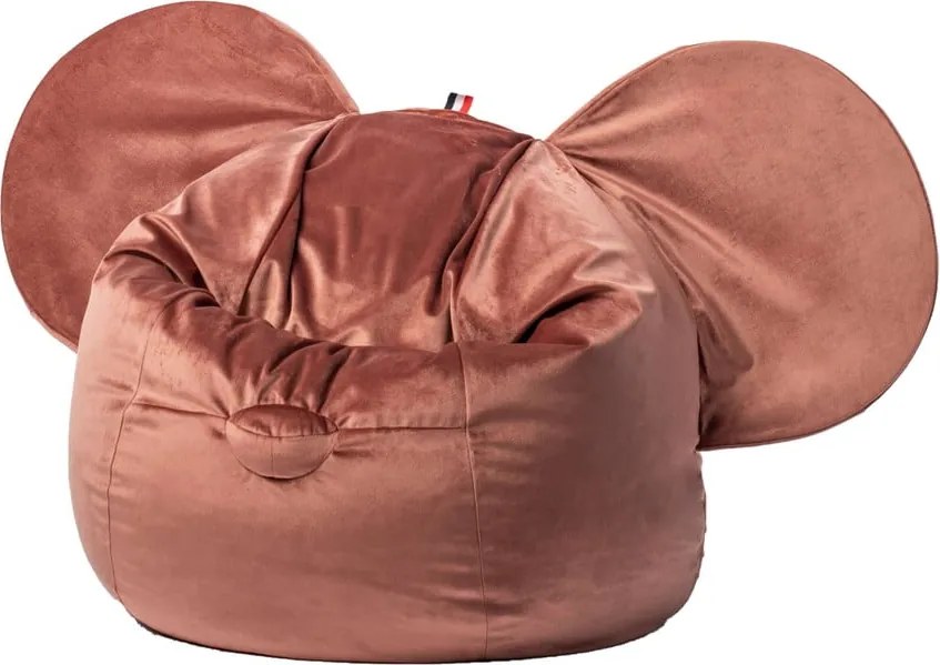 Ears piros bársony babzsák - The Brooklyn Kids