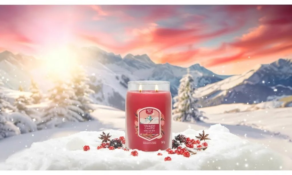 Yankee Candle Illatos gyertya, nagy Signature Santa On Skis, 567 g, L