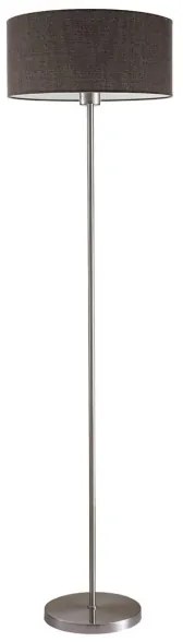 LED állólámpa TUNJA 1xE27/20W/230V Ø 38 cm matt króm/barna