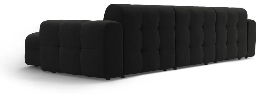 Fekete sarokkanapé (jobb oldali-heverő résszel) Kendal – Micadoni