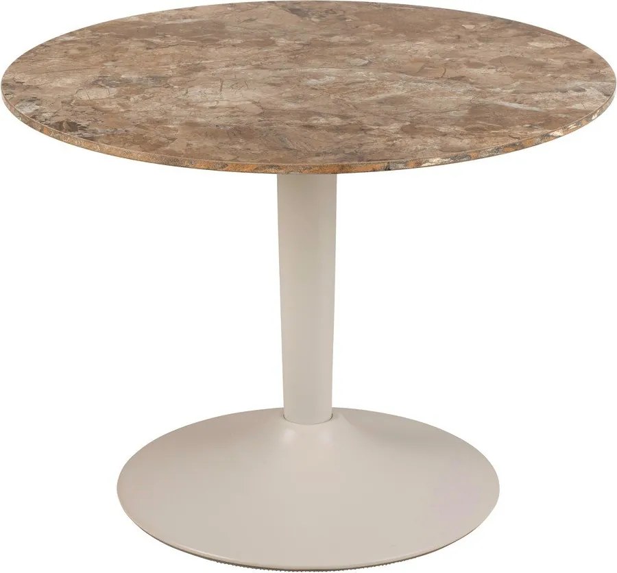 Barna kerek dohányzóasztal kerámia asztallappal ø 60 cm Malta – Actona