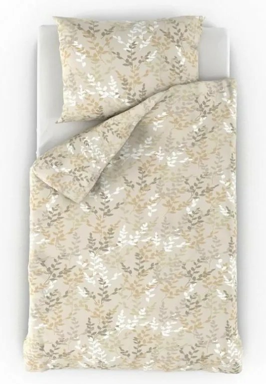 Kvalitex Nordic Astrid pamut ágynemű, tejszín, 140 x 200 cm, 70 x 90 cm