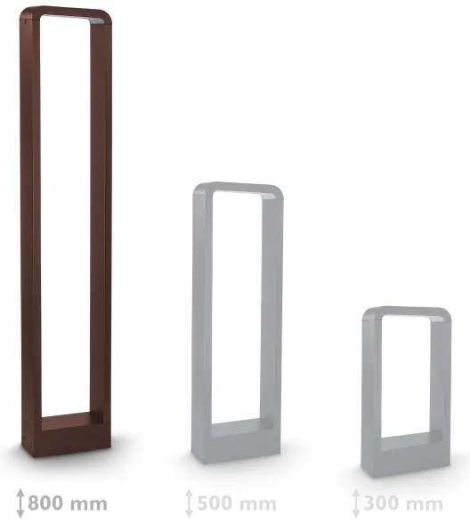 Brilagi - LED kültéri lámpa BARI LED/7W/230V 3000/4000/6000K barna IP54 80 cm