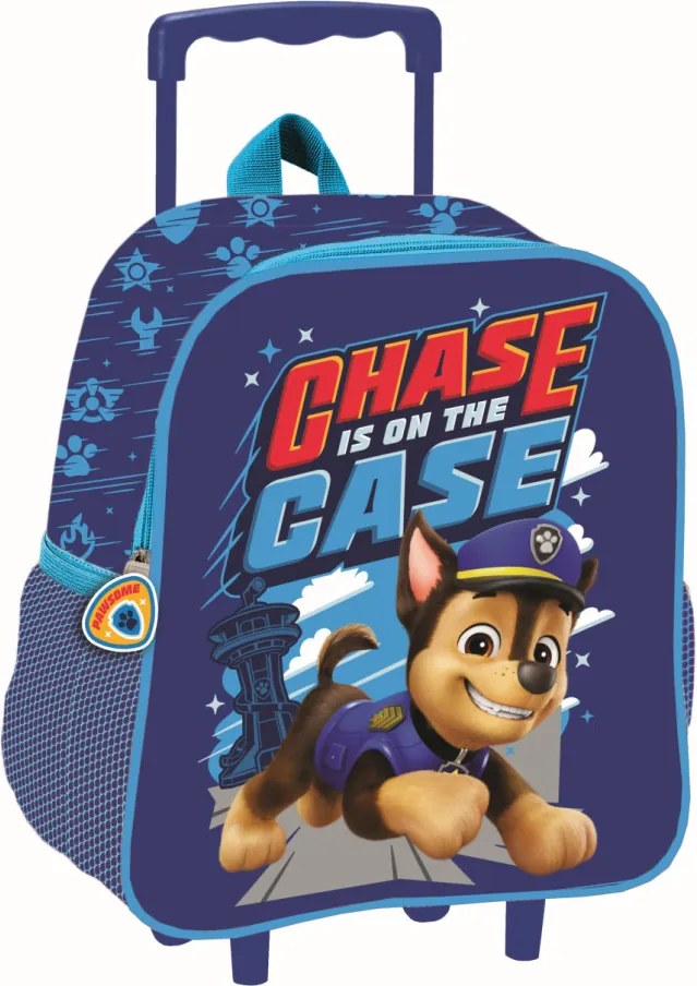 Mancs Őrjárat Chase is on the Case gurulós ovis 3D hátizsák, táska 32 cm