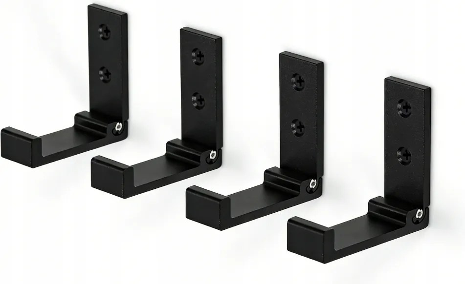 4 db Fekete Összecsukható Falra Szerelhető Ruhakonzol Akasztó