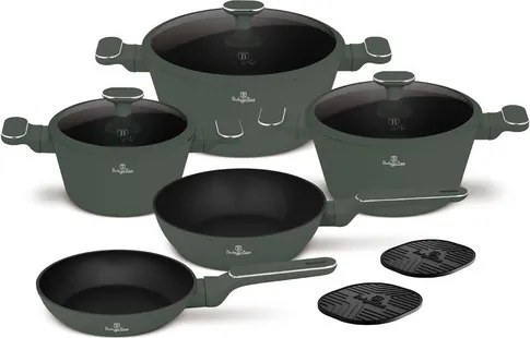 BerlingerHaus Edénykészlet 10 részes Matte Green Collection(BH/8207N)
