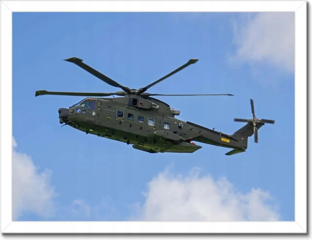 Poszterek keretben 40x30 Katonai helikopter a levegőben Repülő felszerelés