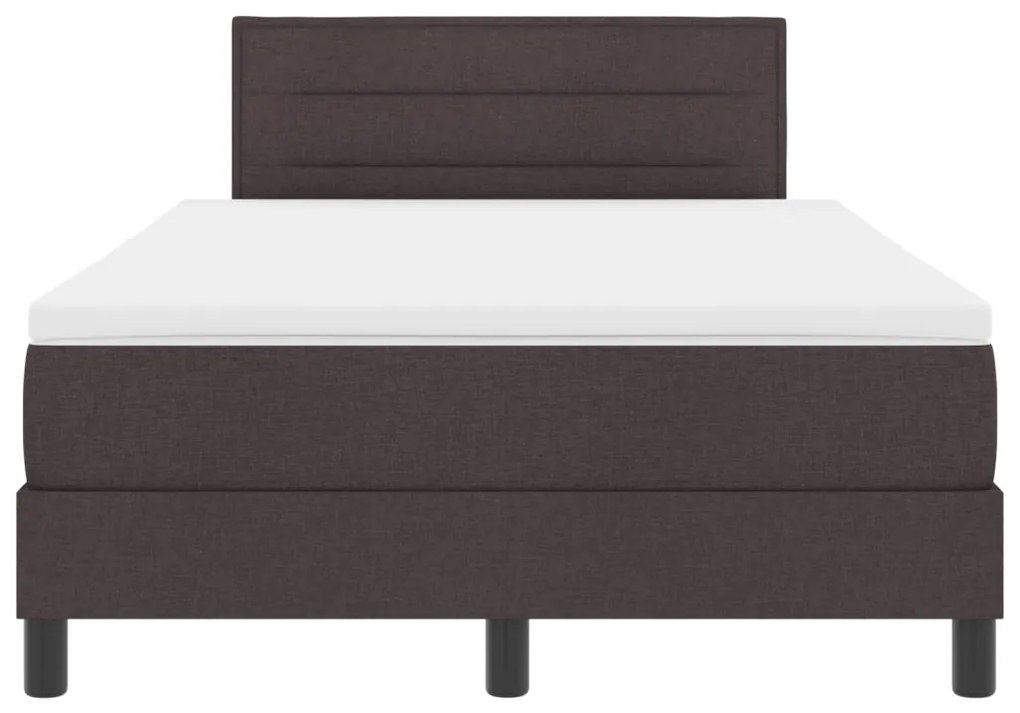 Box Spring Ágy Matraccal Sötétbarna 120x190 cm Szövet