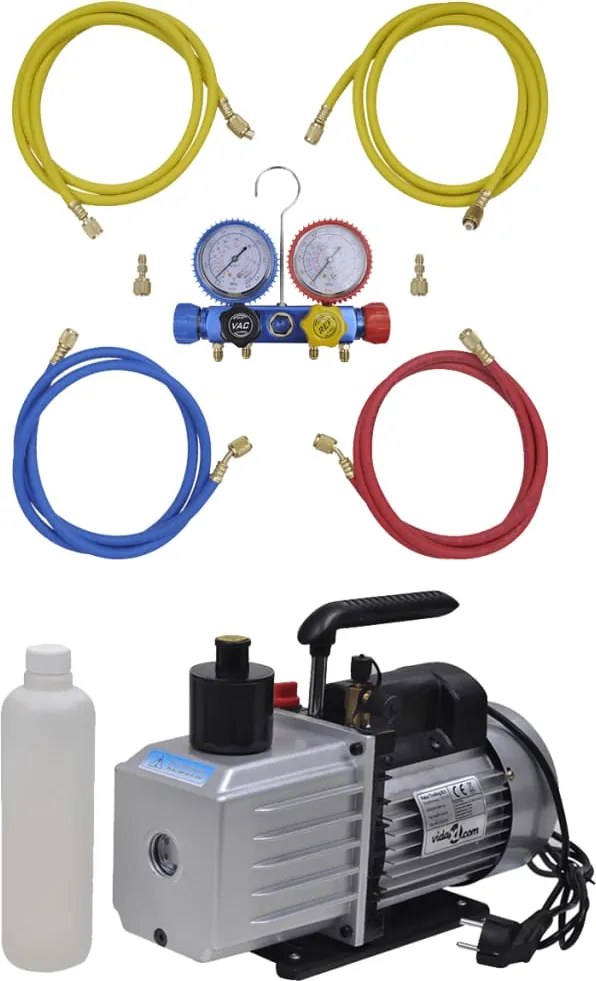 vidaXL vákuumszivattyú 100 L/perc 4-irányú elosztómérőszettel