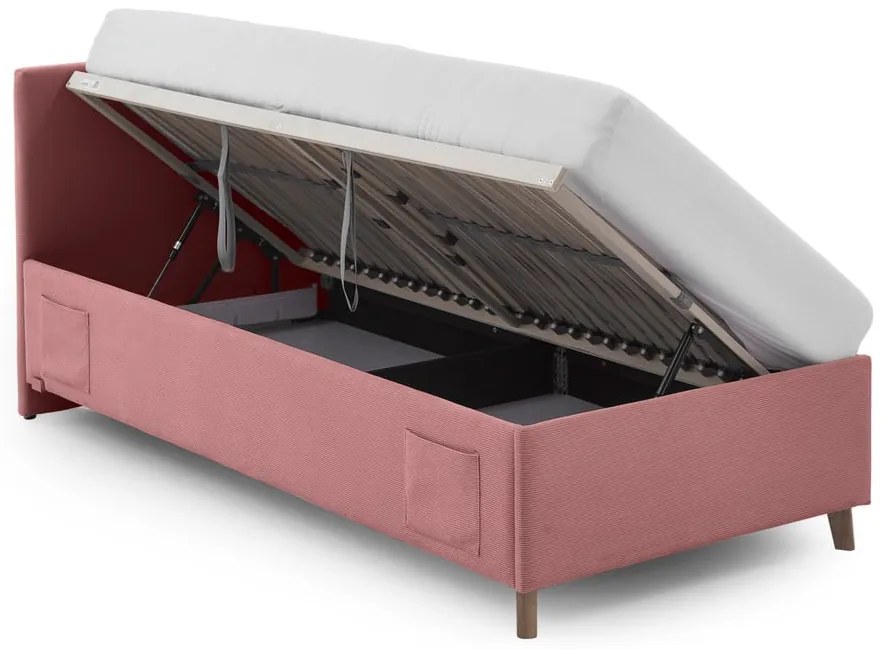 Rózsaszín ágyneműtartós gyerekágy 90x200 cm Cool – Meise Möbel