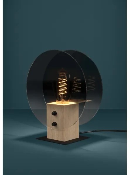 Eglo 390143 - Csillár zsinóron MILLENA 1xE27/40W/230V füstös