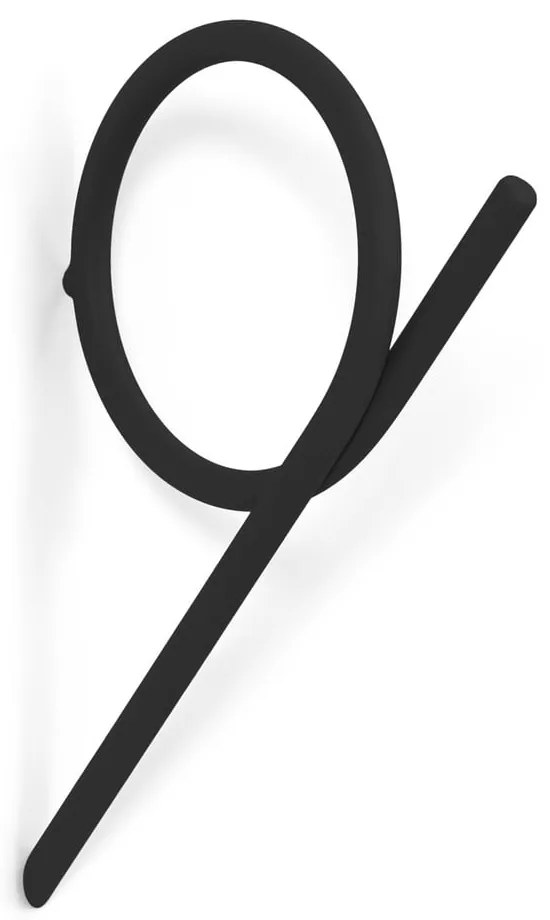 Fekete fali fém akasztó Tuba L – Spinder Design