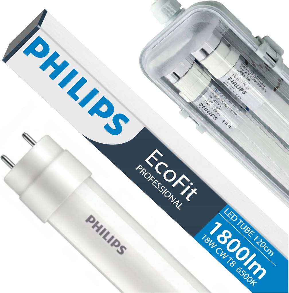 Fénycső Philips Led 120cm 18W 6500k 1800lm T8 G13 Lámpatest Tubus