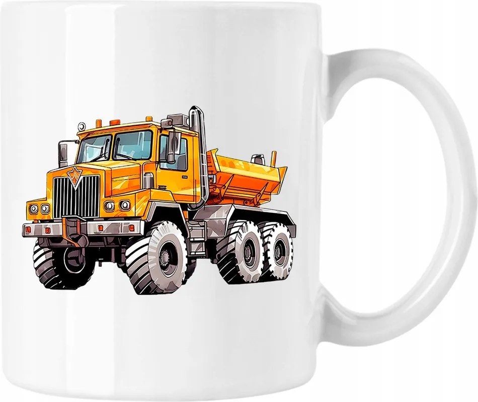 Építőipari bögre teherautó fehér 330ml