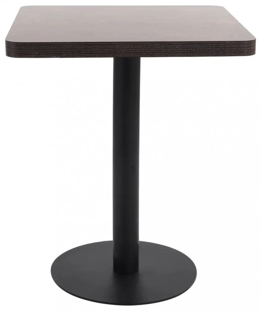 sötétbarna MDF bisztróasztal 60 x 60 cm