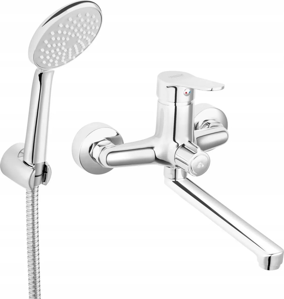 Ferro Fali Mosdó- És Kádcsaptelep Isso Zuhanyszettel, Króm