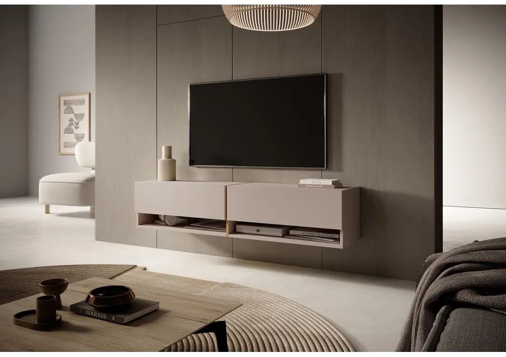 Tv szekrény/asztal Myrtha 140 (szürkés bézs). 1099011
