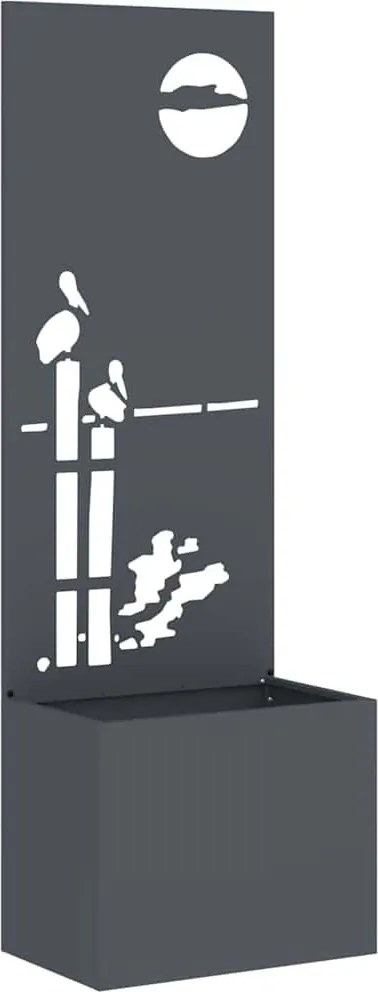 vidaXL Kertvédő vászon Antracit 50 x 140 cm Hidegen hengerelt acél