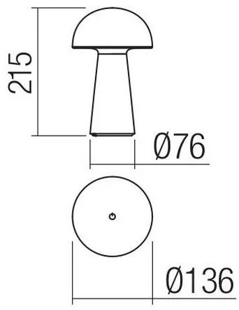 Redo 90438 - KIRA érintős, dimmelhető LED-lámpa LED/4,7W/230V 2200 mAh fehér