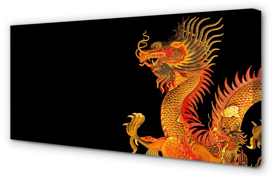 Canvas képek Japán arany sárkány 125x50 cm